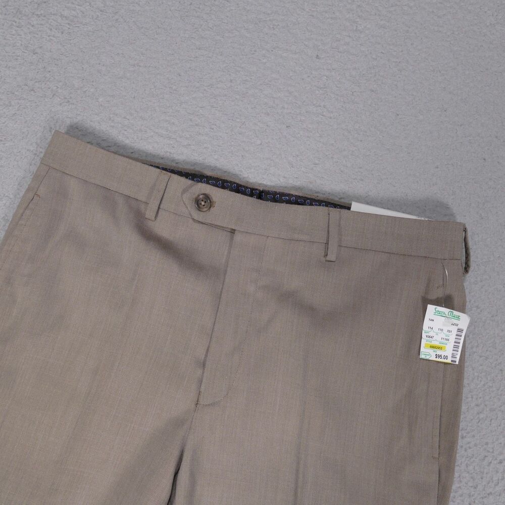 Lauren Ralph Lauren Dress Pants Mens 32x32 Brown Polyester Blend Flat Front